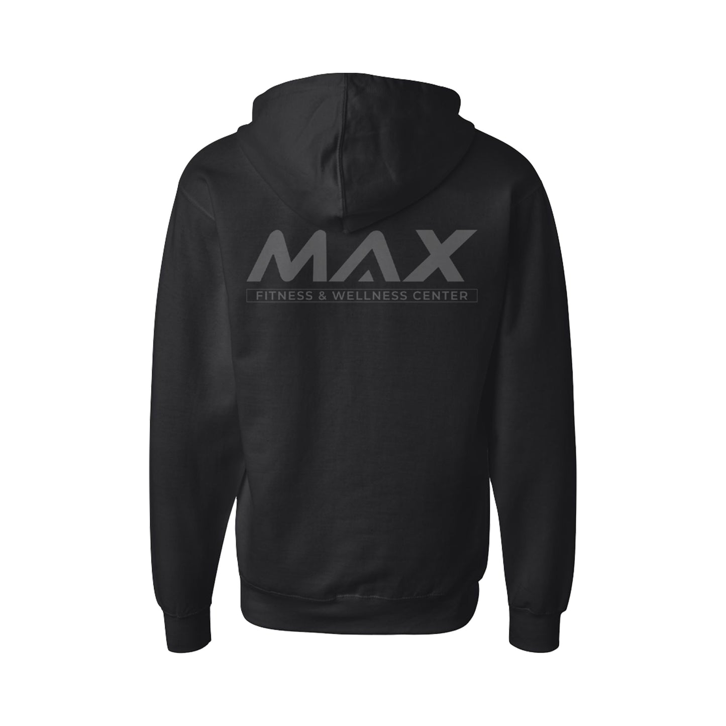 Max Tonal Zip Hooded Sweatshirt - Black
