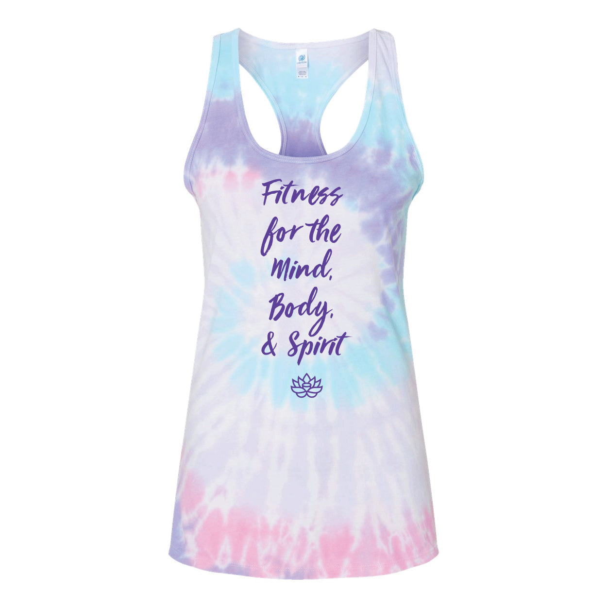 Women's Fitness For The Mind Tie-Dye Tank - Unicorn