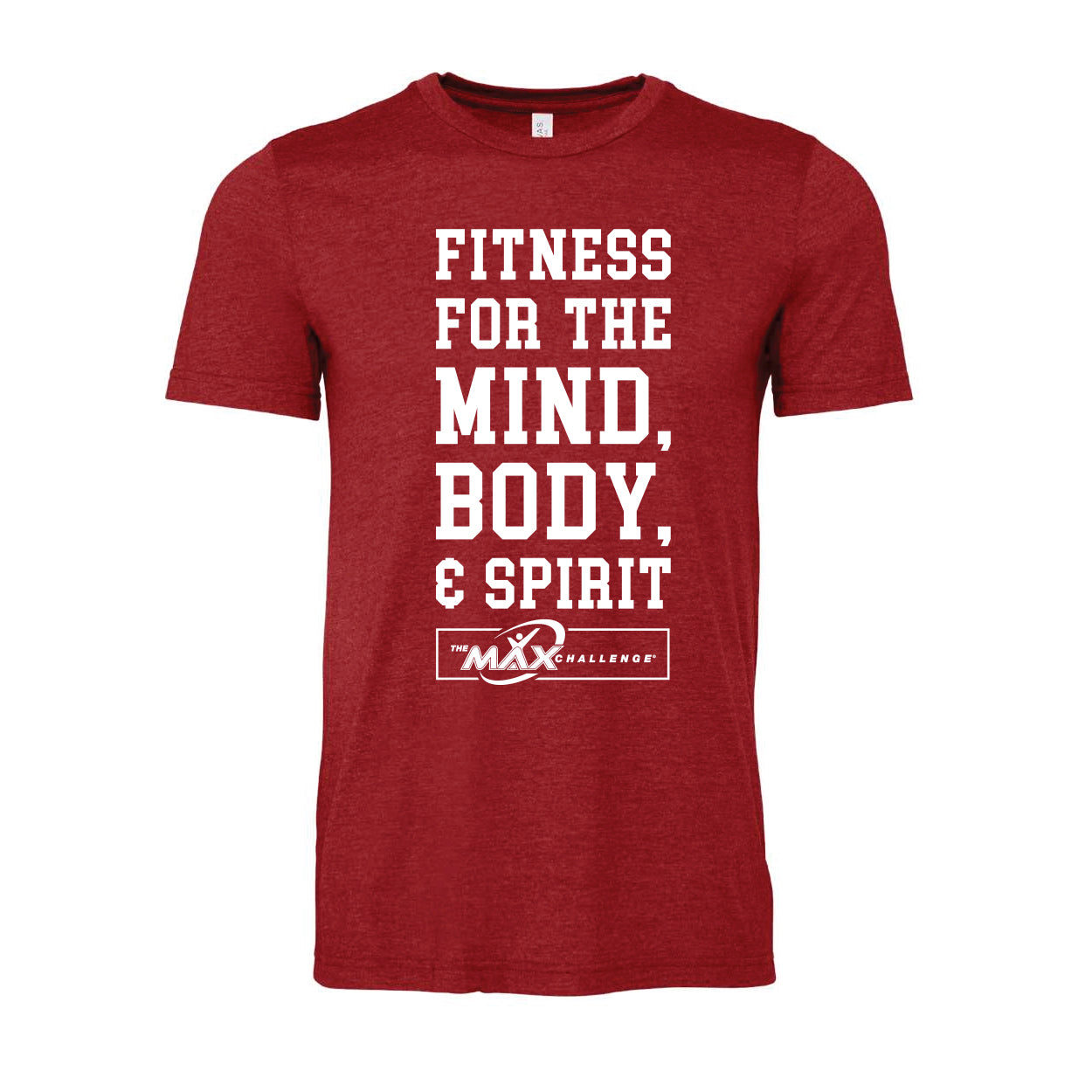 Unisex Fitness for Mind Body Spirit Tee - Heather Canvas Red