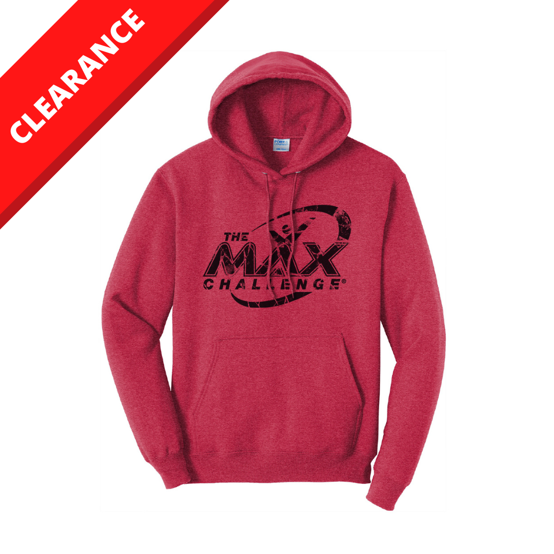 Unisex Pullover Hooded Sweatshirt w/ Distressed Logo